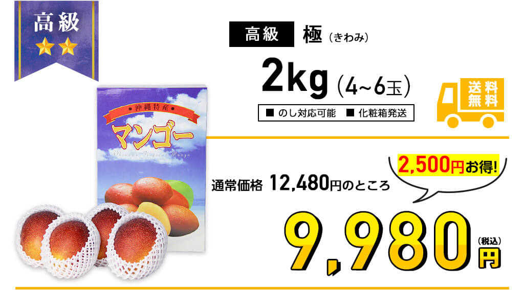 高級マンゴー 極（きわみ） 2kgの価格